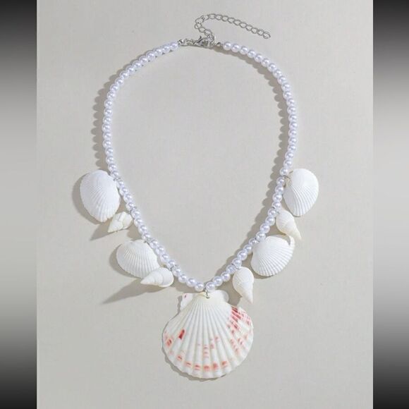 Seashell boho necklace N590 - Picture 2 of 5